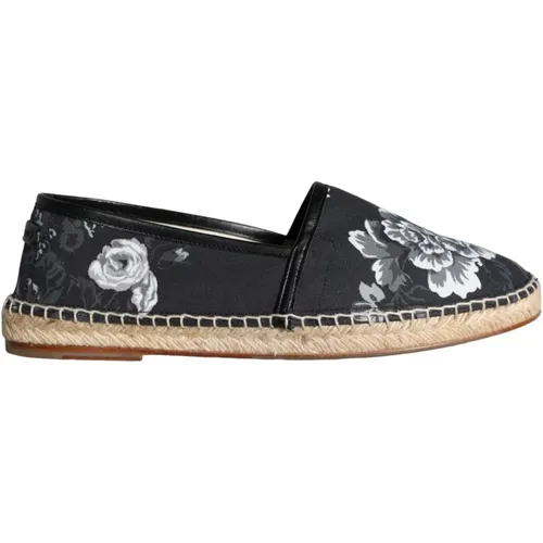 Espadrilles, male, , Size: 7 US White Floral Espadrilles Shoes - Dolce & Gabbana - Modalova