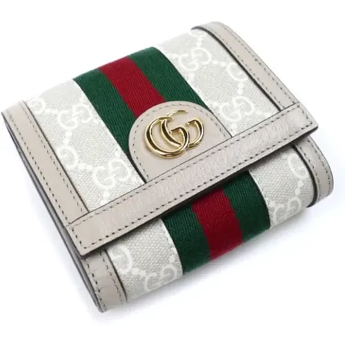 Pre-owned Wallets, female, , Size: ONE SIZE Pre-owned Canvas wallets - Gucci Vintage - Modalova