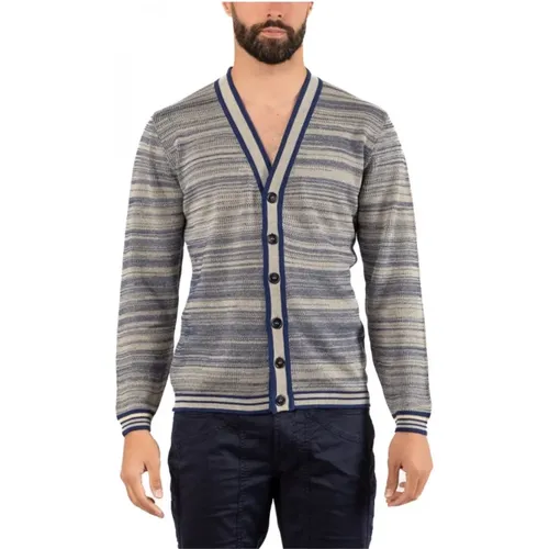 Men's Cardigan in Classic Style , female, Sizes: XL, M, L - Daniele Fiesoli - Modalova