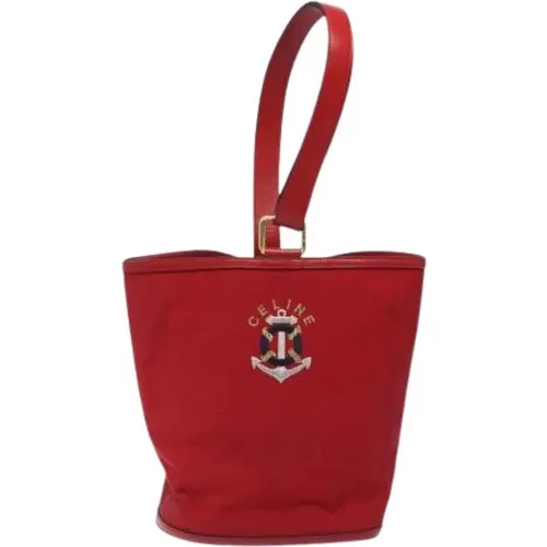 Pre-owned Bucket Bags, female, , Size: ONE SIZE Pre-owned Vintage Canvas Bucket Bag - Celine Vintage - Modalova