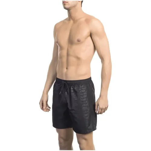 Stylish Swim Shorts with Side Print , male, Sizes: XL, L, M, S - Bikkembergs - Modalova