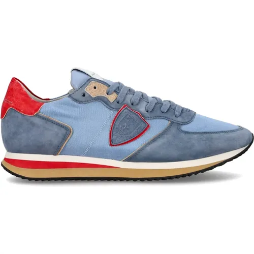 Hellblaue Casual Sneakers Trpx , Herren, Größe: 41 EU - Philippe Model - Modalova