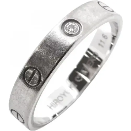 Pre-owned Jewellery, female, , Size: ONE SIZE Pre-owned White Gold rings - Cartier Vintage - Modalova