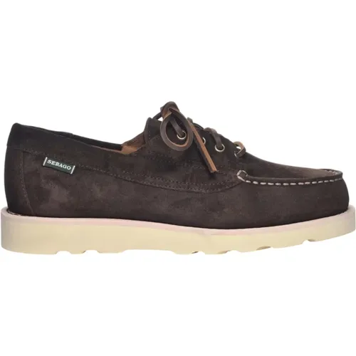 Suede Flat Shoes , male, Sizes: 9 1/2 UK, 7 1/2 UK, 8 UK, 10 UK, 9 UK - Sebago - Modalova