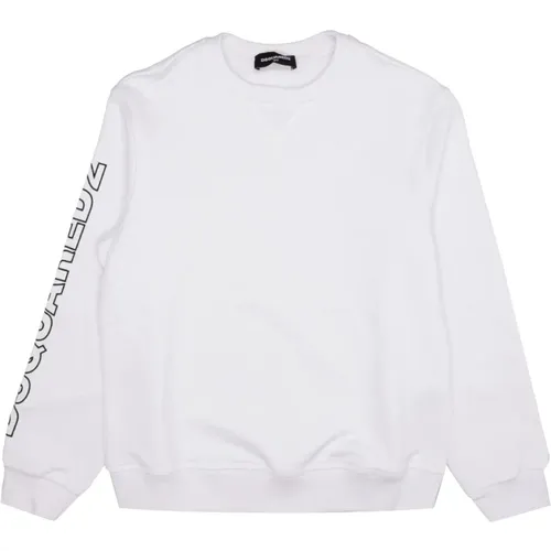 Kinder Weißes Logo Sweatshirt - Dsquared2 - Modalova