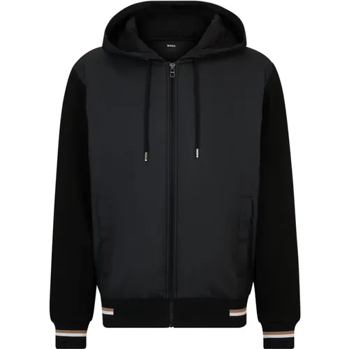 Hybrid Sweatshirt Jacket , male, Sizes: XL, M - Boss - Modalova