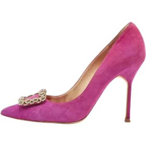 Pre-owned Wildleder heels , Damen, Größe: 37 1/2 EU - Carolina Herrera Pre-owned - Modalova