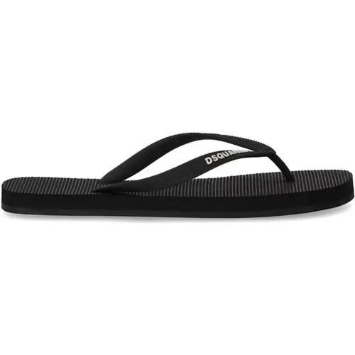 Flip Flops, male, , Size: 7 US Flip Flops With Logo - Dsquared2 - Modalova