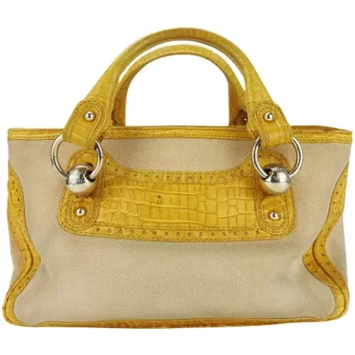 Pre-owned Handbags, female, , Size: ONE SIZE Pre-owned Canvas celine-bags - Celine Vintage - Modalova