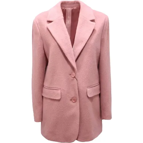 Blazers, female, , Size: M Maxi Wool Blend Blazer Coat - Marella - Modalova