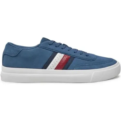 Leather Low Top Sneakers , male, Sizes: 12 UK, 10 UK, 9 UK, 8 UK, 6 UK - Tommy Hilfiger - Modalova