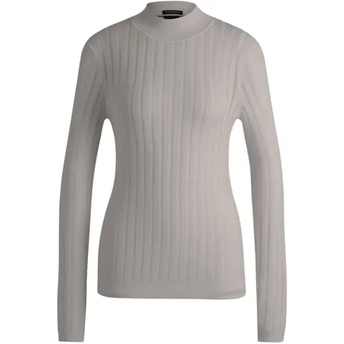 Textured Turtleneck Sweater - , female, Sizes: M, L, S - Hugo Boss - Modalova