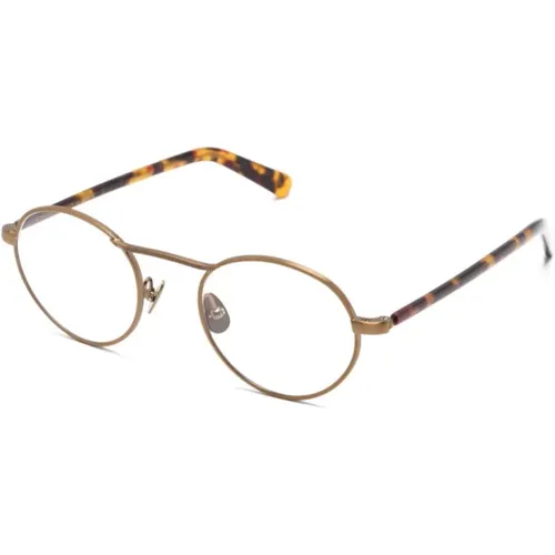 Glasses, unisex, , Size: 49 MM Kanaka OPT Antique Gold Tortoise Optical Frame - Moscot - Modalova