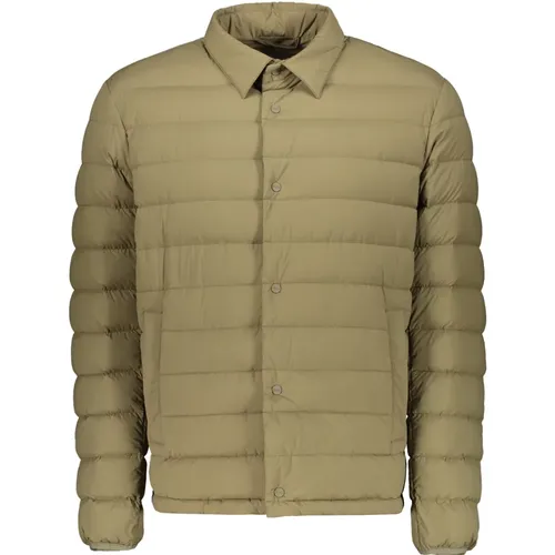 Down Jackets, male, , Size: L Classic Down Jacket with Logo Detail - Herno - Modalova