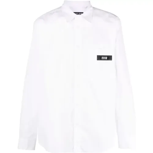 Weißes Basic Logo Hemd , Herren, Größe: M - Versace Jeans Couture - Modalova
