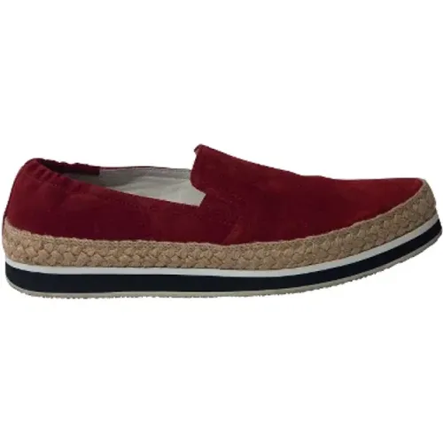 Pre-owned Suede espadrilles , male, Sizes: 4 1/2 UK - Prada Vintage - Modalova