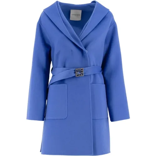 Women`s Clothing Jackets Coats Avio Scuro Aw23 , female, Sizes: S, M - Ermanno Scervino - Modalova
