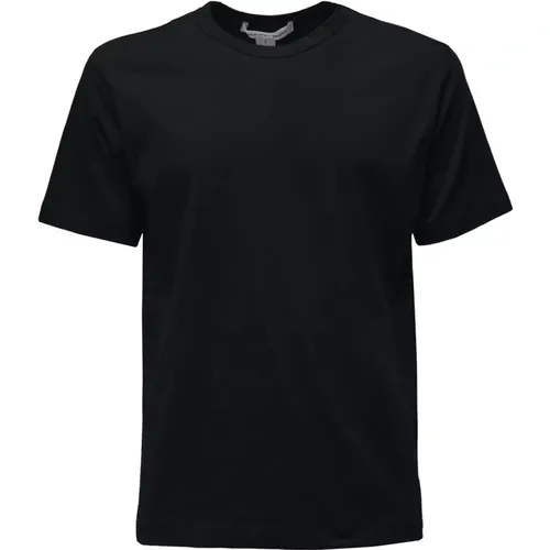 Schwarzes Basic T-Shirt , Herren, Größe: S - Comme des Garçons - Modalova