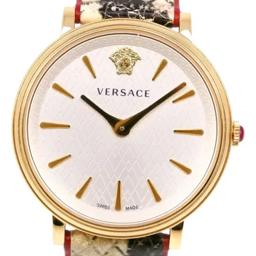 Pre-owned Watches, female, , Size: ONE SIZE Pre-owned Metal watches - Versace Pre-owned - Modalova