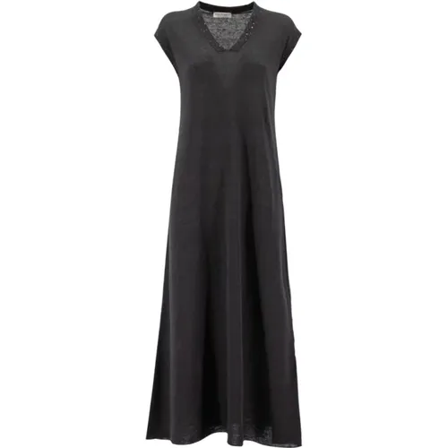 Women`s Clothing Dress Dark Grey , female, Sizes: S, XS, M - Le Tricot Perugia - Modalova