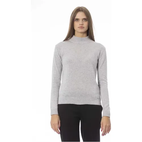 Metal Monogram Turtleneck Sweater , Damen, Größe: M - Baldinini - Modalova