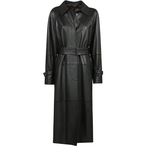 Stilvoller Leder-Trenchcoat - Max Mara - Modalova