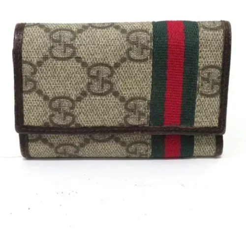 Pre-owned Canvas Gucci key pouch , female, Sizes: ONE SIZE - Gucci Vintage - Modalova