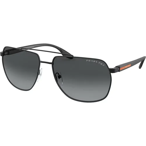 Dark Grey Shaded Sonnenbrillen , Herren, Größe: 59 MM - Prada - Modalova