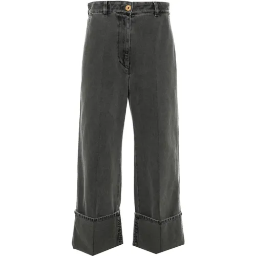 Graue Wide Leg Jeans , Damen, Größe: S - Patou - Modalova