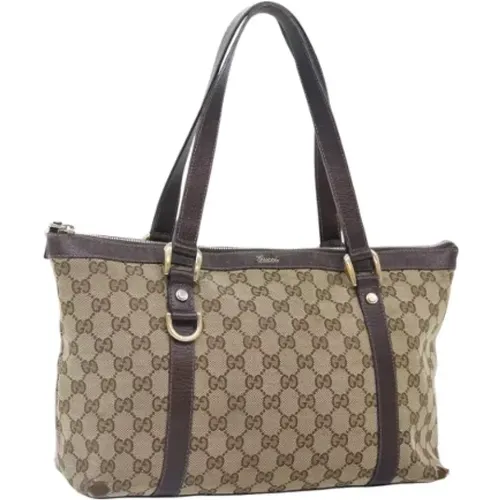 Pre-owned Tote Bags, female, , Size: ONE SIZE Pre-owned Canvas gucci-bags - Gucci Vintage - Modalova