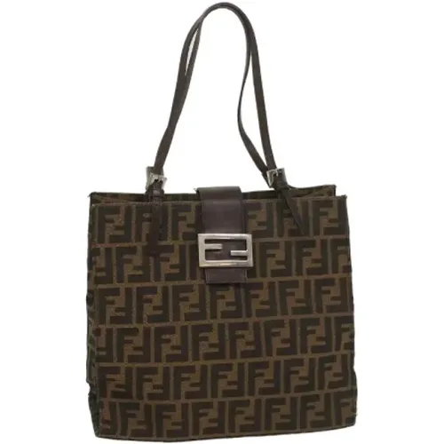 Pre-owned Tote Bags, female, , Size: ONE SIZE Pre-owned Canvas fendi-bags - Fendi Vintage - Modalova