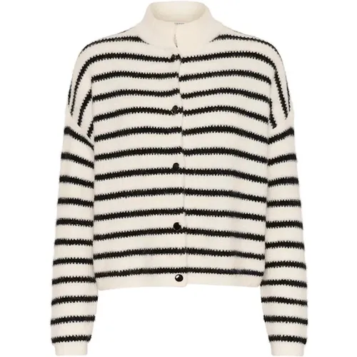 Striped Short Cardigan Jacket , female, Sizes: S, M, XS - Gestuz - Modalova