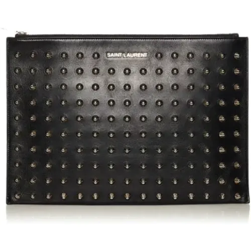 Pre-owned Leather Saint Laurent Clutch , female, Sizes: ONE SIZE - Saint Laurent Vintage - Modalova