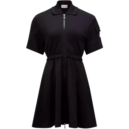 Polo Shirt Kleid Schwarz , Damen, Größe: M - Moncler - Modalova