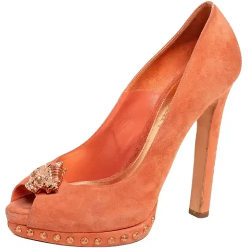 Pre-owned Pumps, female, , Size: 8 1/2 US Pre-owned Suede heels - Alexander McQueen Pre-owned - Modalova