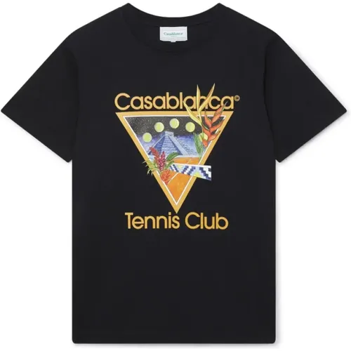 T-Shirts, male, , Size: M Tennis Club Icon T-Shirt - Casablanca - Modalova