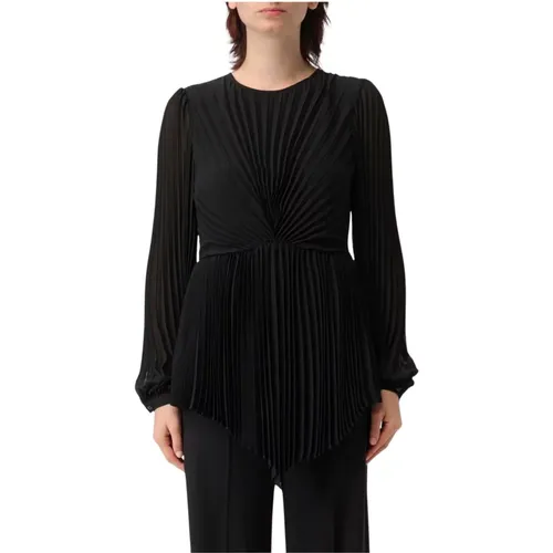 Long Sleeve Tops, female, , Size: XS Sophisticated Pleated Long Sleeve Top - Twinset - Modalova