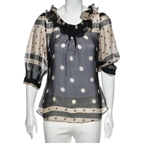 Pre-owned Shirts & Blouses, female, , Size: M Pre-owned Silk tops - Moschino Pre-Owned - Modalova