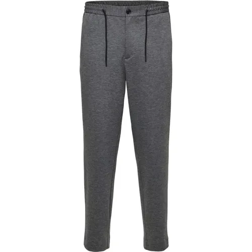 Sweatpants, male, , Size: W36 L32 Plain Trousers with Front Pockets - Selected Femme - Modalova