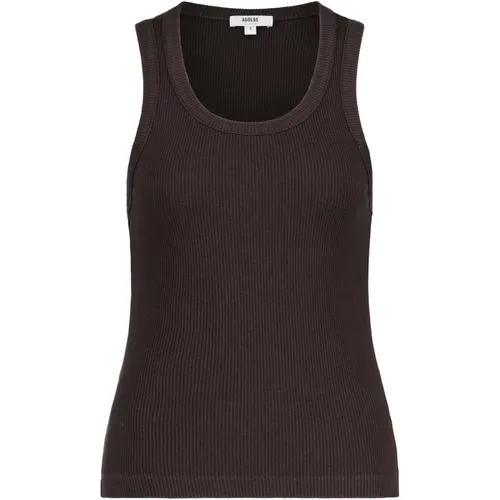Ribbed Sleeveless Top - Ultimate Comfort and Style , female, Sizes: L, M - Agolde - Modalova