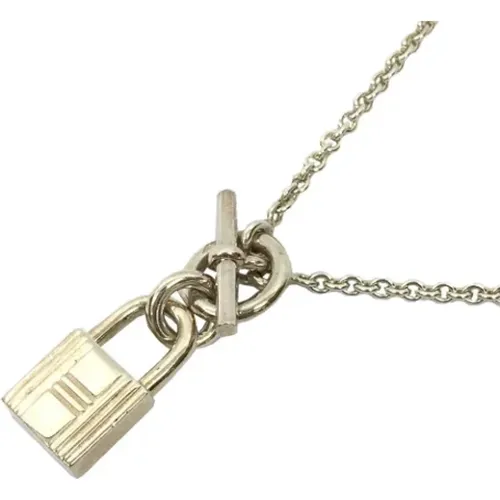 Pre-owned Silver necklaces , female, Sizes: ONE SIZE - Hermès Vintage - Modalova