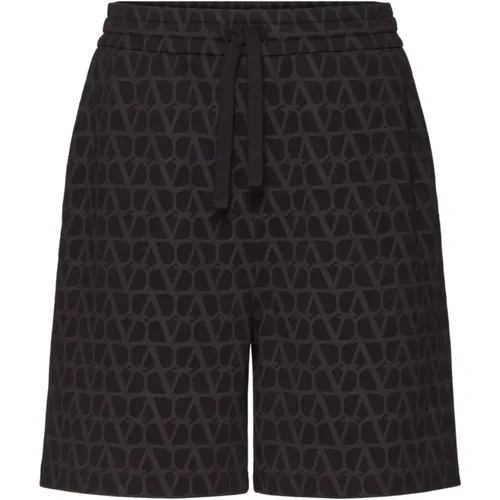 Iconographe Cotton Bermuda Shorts , male, Sizes: L, S, M - Valentino - Modalova