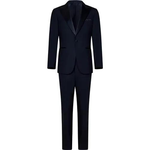Blauer Tropenwoll-Tuxedo-Anzug - Low Brand - Modalova