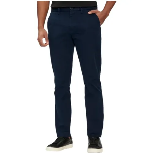 Chinos, male, , Size: W33 L32 Navy Austin Chino Pants - Tommy Hilfiger - Modalova