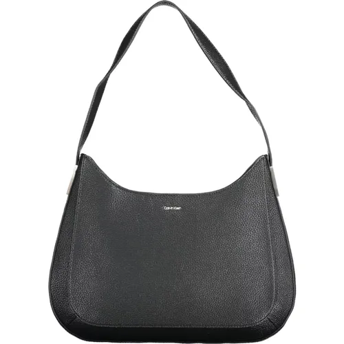 Schwarze Polyester-Handtasche mit Schultergriff - Calvin Klein - Modalova