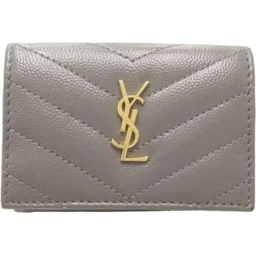 Pre-owned Wallets, female, , Size: ONE SIZE Pre-owned Leather wallets - Yves Saint Laurent Vintage - Modalova