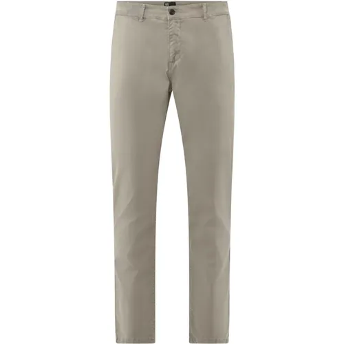 Chinos, male, , Size: W36 Spy Slim Fit Pants in Stretch Cotton Satin - BomBoogie - Modalova