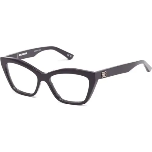 Lila Optische Brille, Alltagsstil,Glasses,Schwarze Optische Brille,Stilvolle Brille Bb0342O Farbe 004,Stilvolle Brille Bb0342O Farbe 006,Braun/Havanna - Balenciaga - Modalova