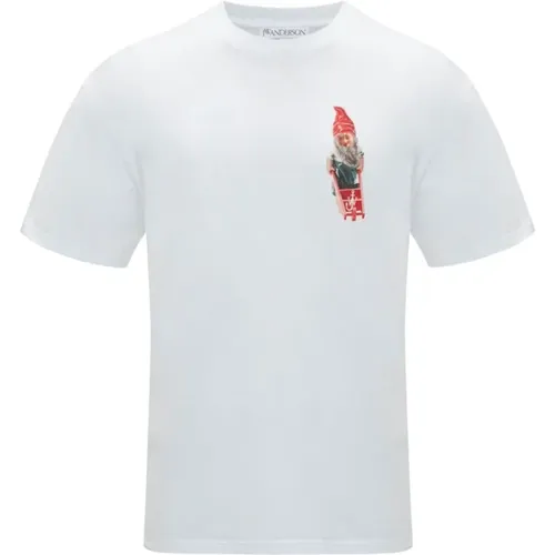 Graphic Print Crew Neck T-shirt , male, Sizes: XL, M, L, S - JW Anderson - Modalova
