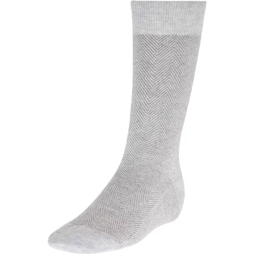 Socken mit Fischgrätenmuster aus Baumwolle,Fischgrätenmuster Socken Aus Baumwolle - Boggi Milano - Modalova